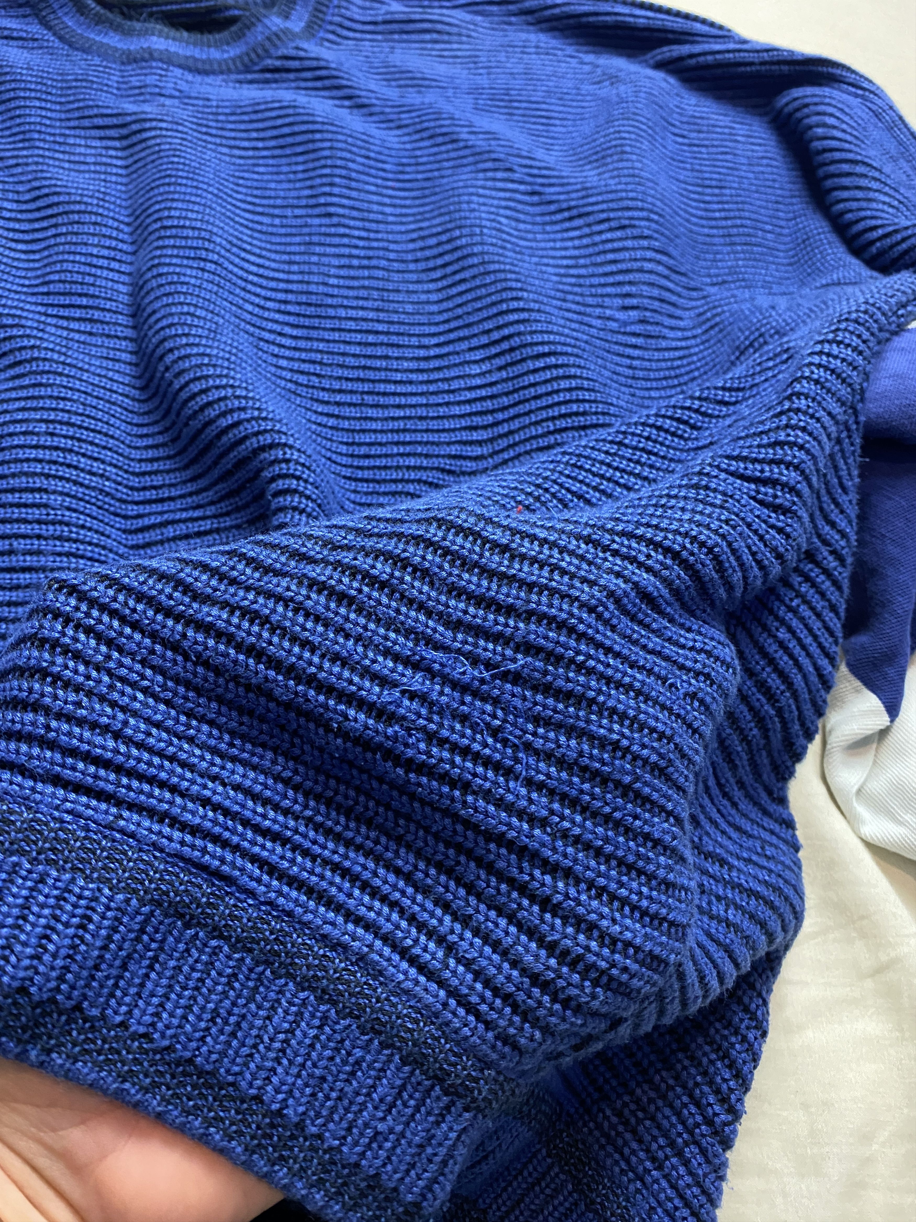 Carlo Colucci × Vintage Carlo Colucci blue heavy oversized cotton sweater knitwear Size US XL / EU 56 / 4 - 8 Thumbnail