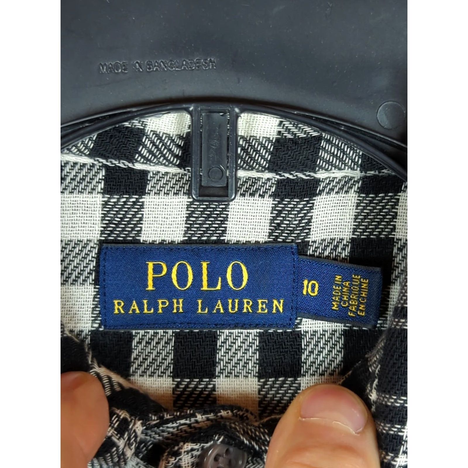 Polo Ralph Lauren POLO RALPH LAUREN Women Button-Up Shirt Black Ivory Plaid Long Sleeve Snap Western 10 Size L / US 10 / IT 46 - 7 Thumbnail