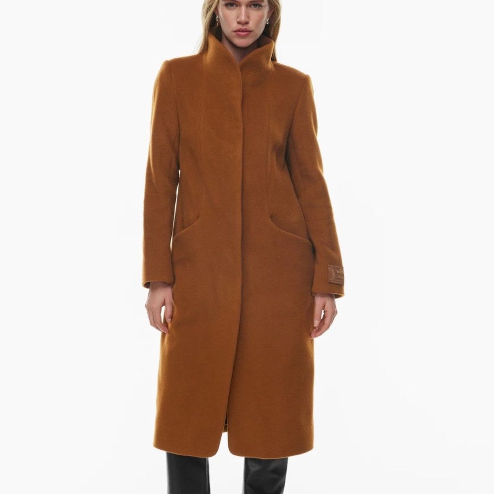 image of Aritzia Wilfred Wool Brown Coat Women’S Size S, Women's