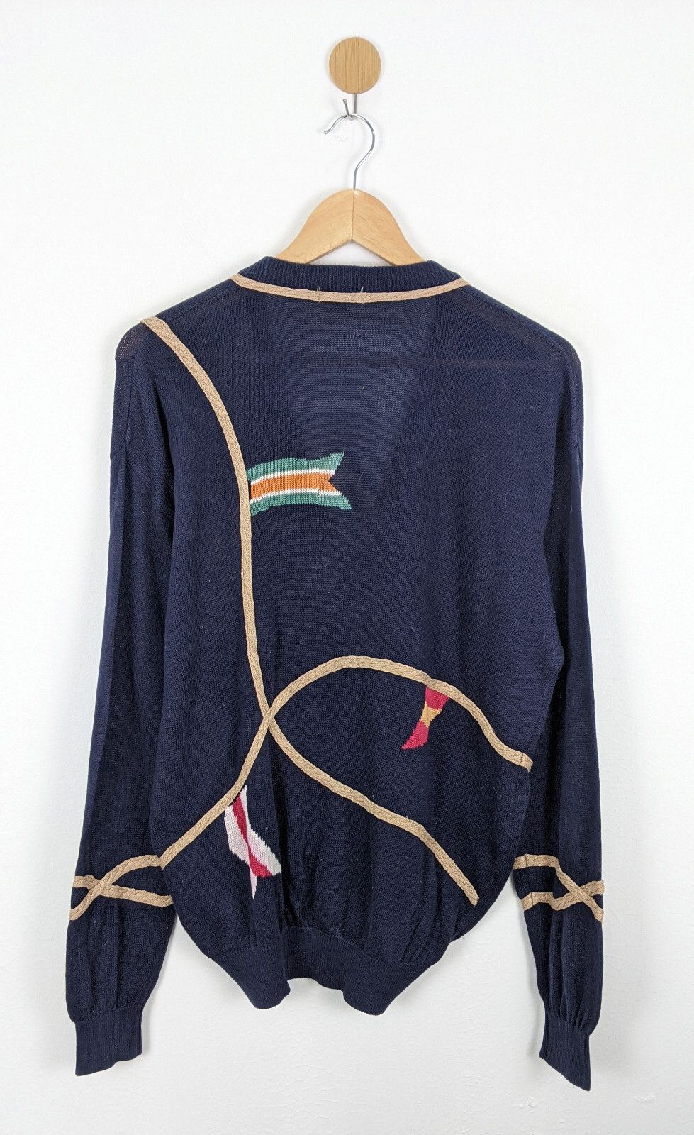 Burberry Vintage Burberrys Flag knitwear sweater cardigan Size US M / EU 48-50 / 2 - 2 Thumbnail