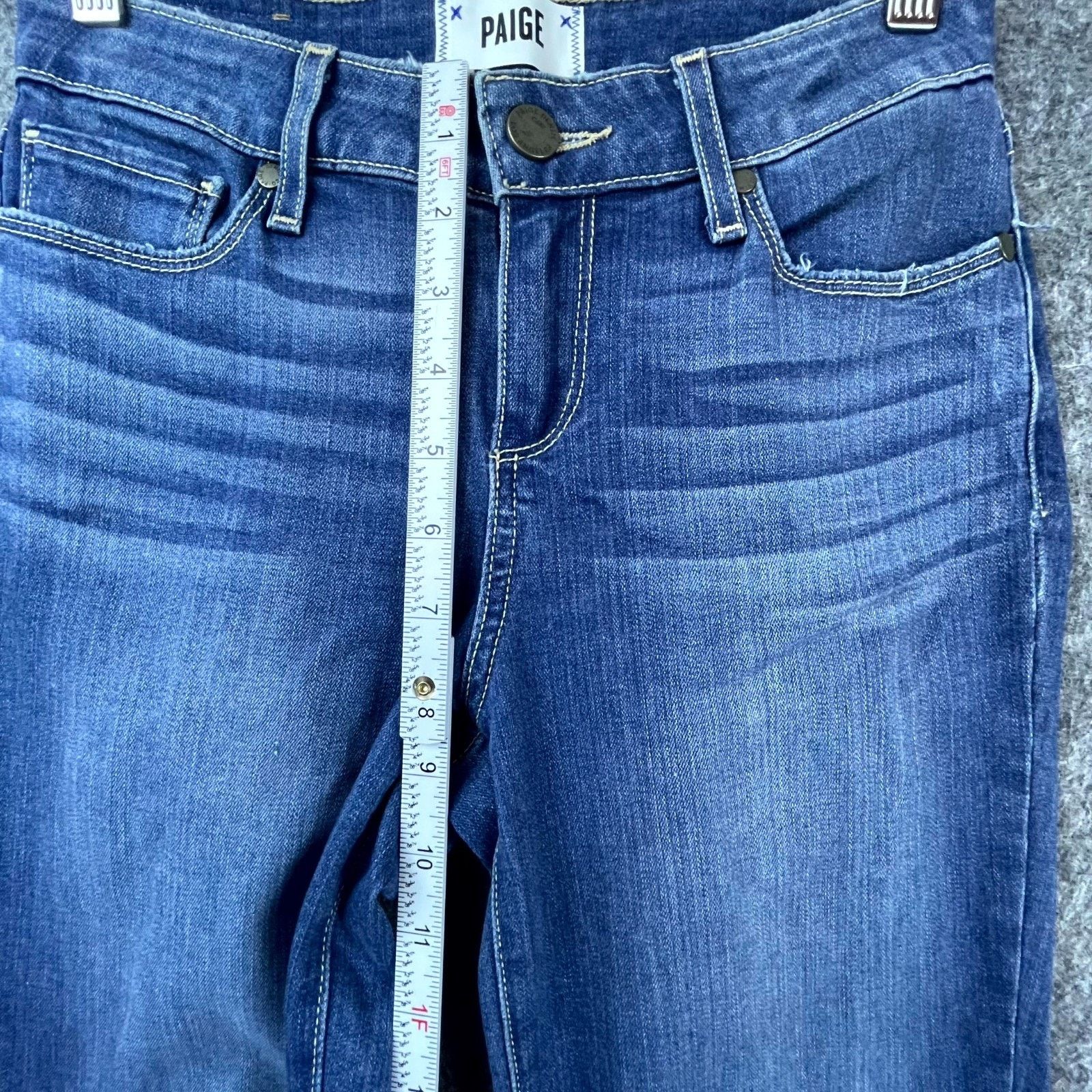 Paige Paige Jeans Womens 25 Blue Verdugo Crop Denim Stretch Size 25" / US 0 / IT 36 - 7 Thumbnail