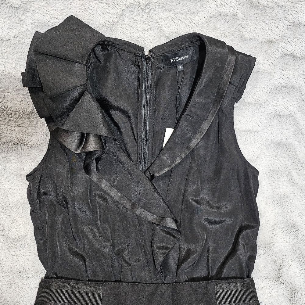 Japanese Brand Eve Black Sleeveless Crop Jumpsuit 4 Small Office Luxury Size 27" / US 4 / IT 40 - 2 Thumbnail