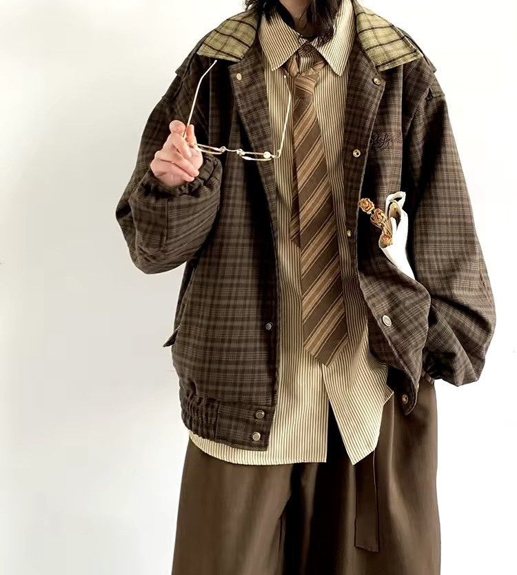 Other Streetwear Casual Oversized Patchwork Plaid Design Jacket Size US M / EU 48-50 / 2 - 1 Thumbnail