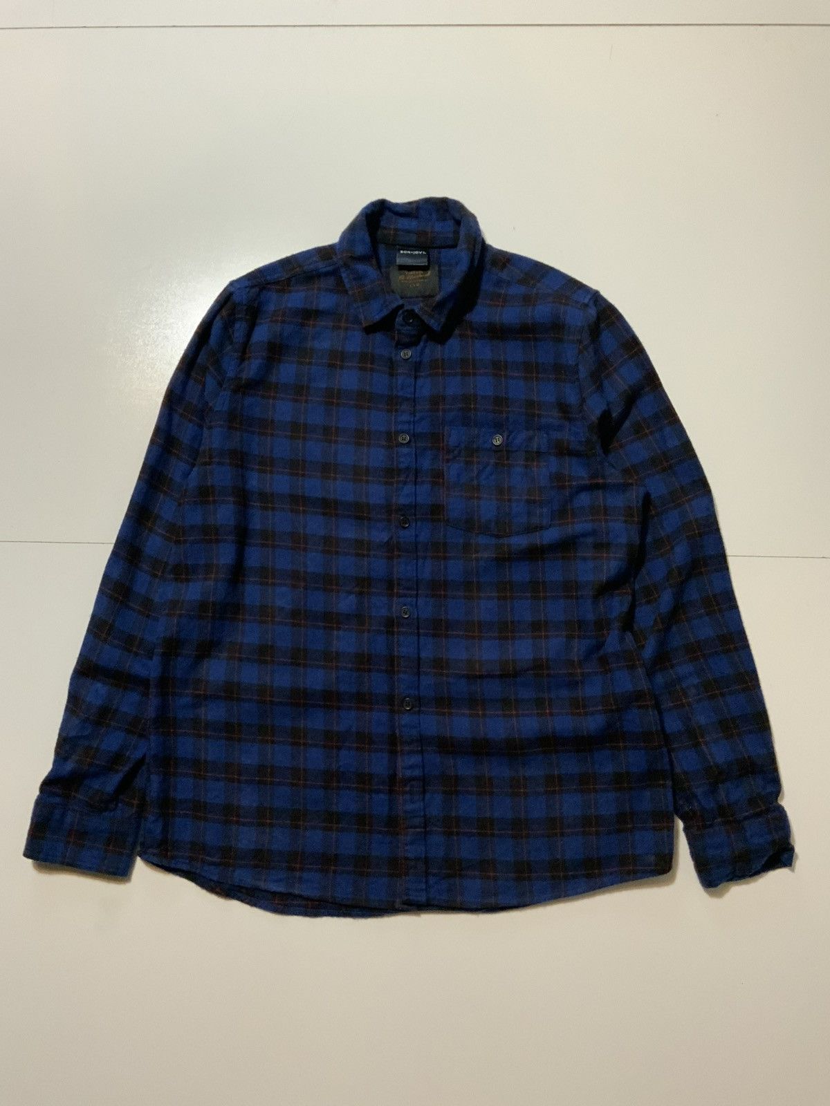 Cotton On Bon Jovi Slippery When Wet Rock Band Flannel Button Shirt Size US L / EU 52-54 / 3 - 2 Thumbnail