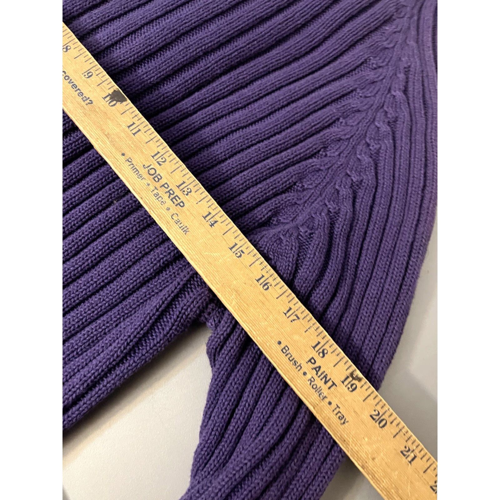 Style & Co VINTAGE Style Co Sweater Wool Cable-Knit Purple 2X Plus Women Pullover Mock Neck Long Sleeve All Seasons Knit Y2K Preppy Size XXL / US 16-18 / IT 52-54 - 5 Thumbnail