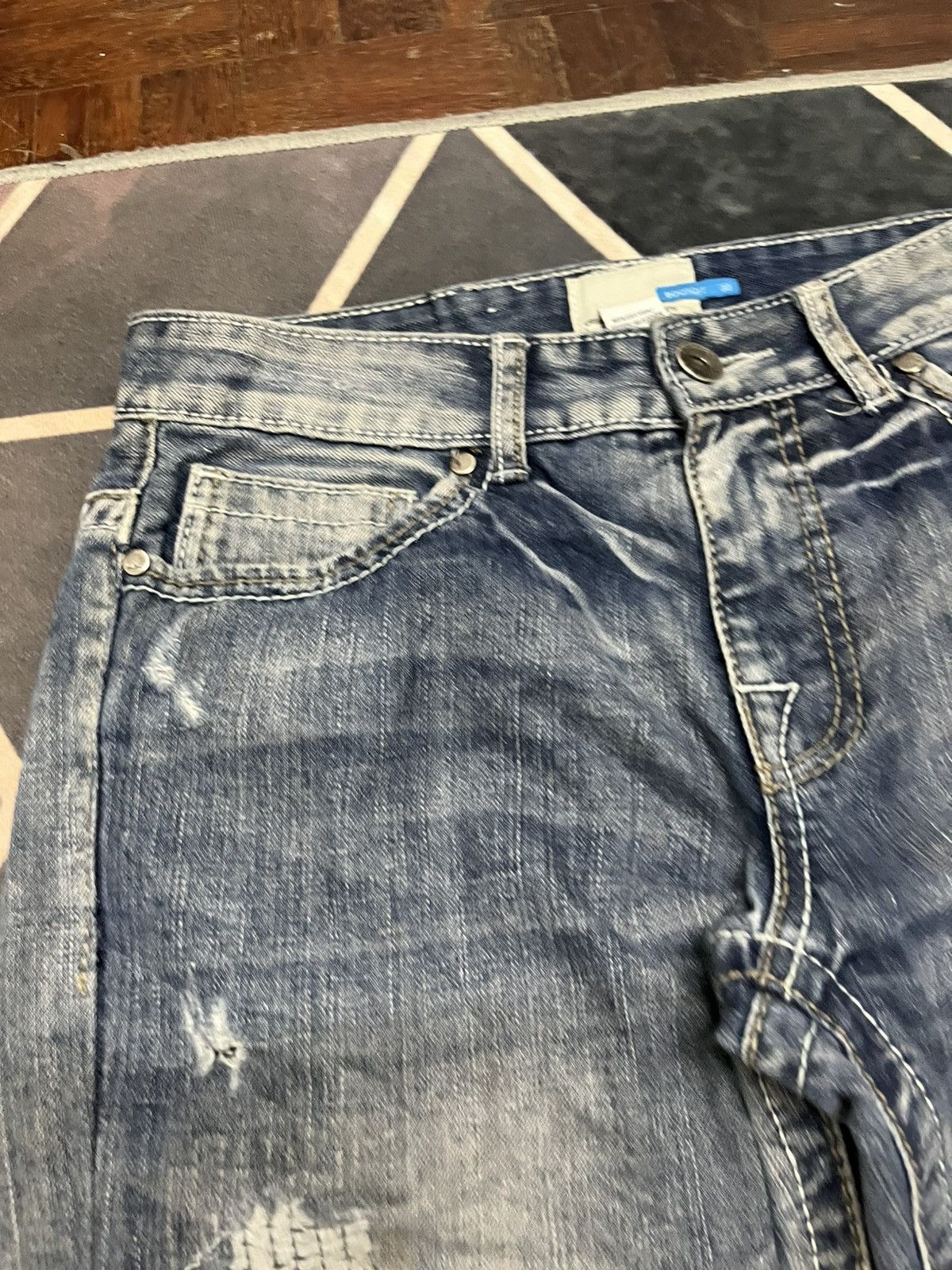 Blue Blue Japan 💥Urban Heritage FLARE Bootcut Distressed Jeans Size US 30 / EU 46 - 8 Thumbnail