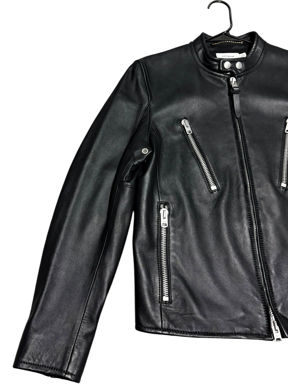 Coach 48 Coach Lambskin leather jacket 5 zip motorcycle biker vtg Size US M / EU 48-50 / 2 - 2 Thumbnail
