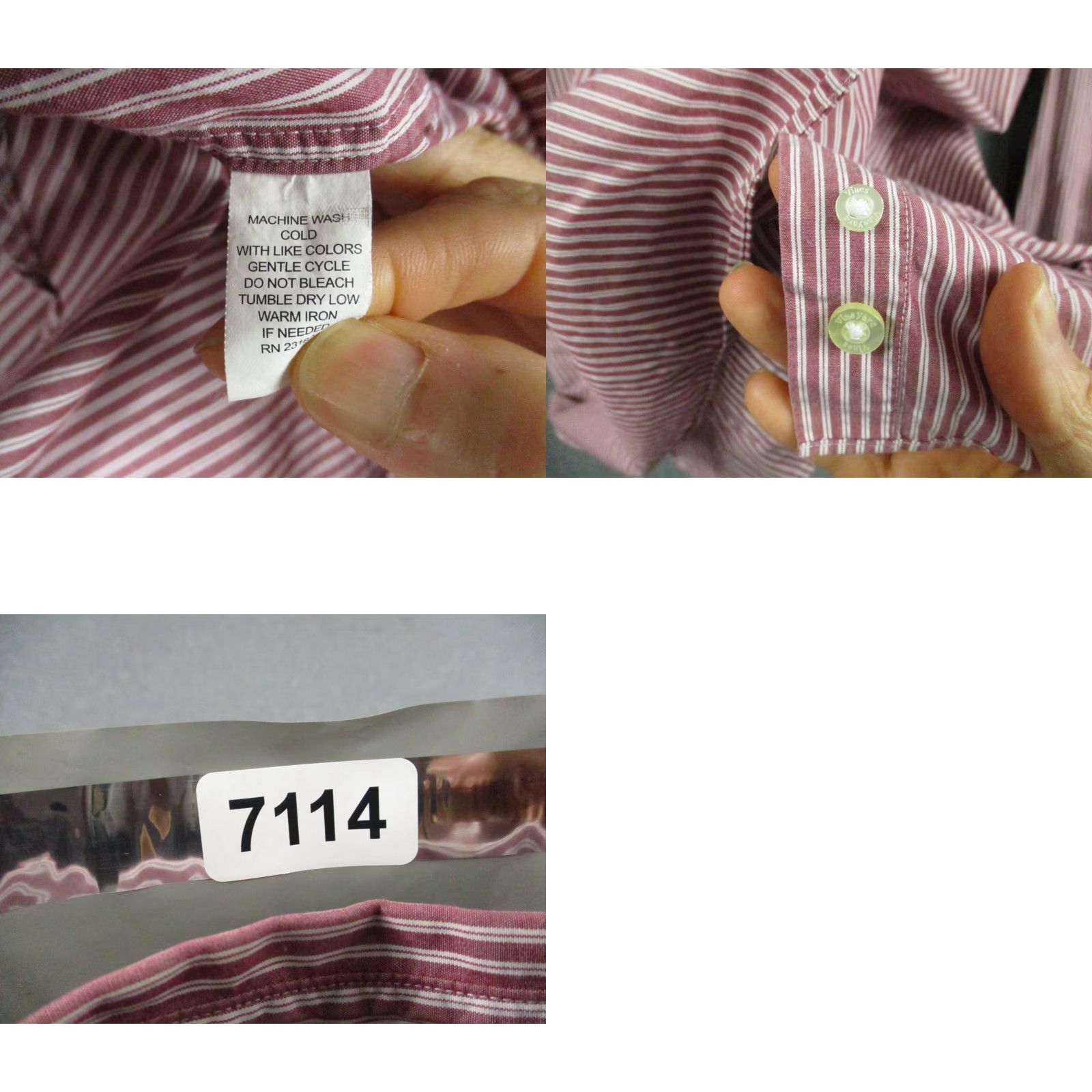 Vineyard Vines VINTAGE Vineyard Vines Shirt Mens Large Red White Stripe Made In Hong Kong Long Sleeve Size US L / EU 52-54 / 3 - 8 Thumbnail