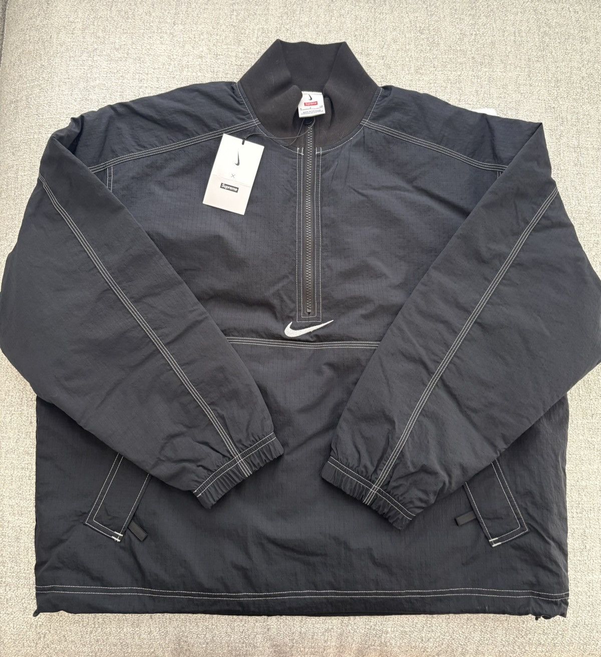 Supreme Supreme Nike Ripstop Pullover Black | Grailed