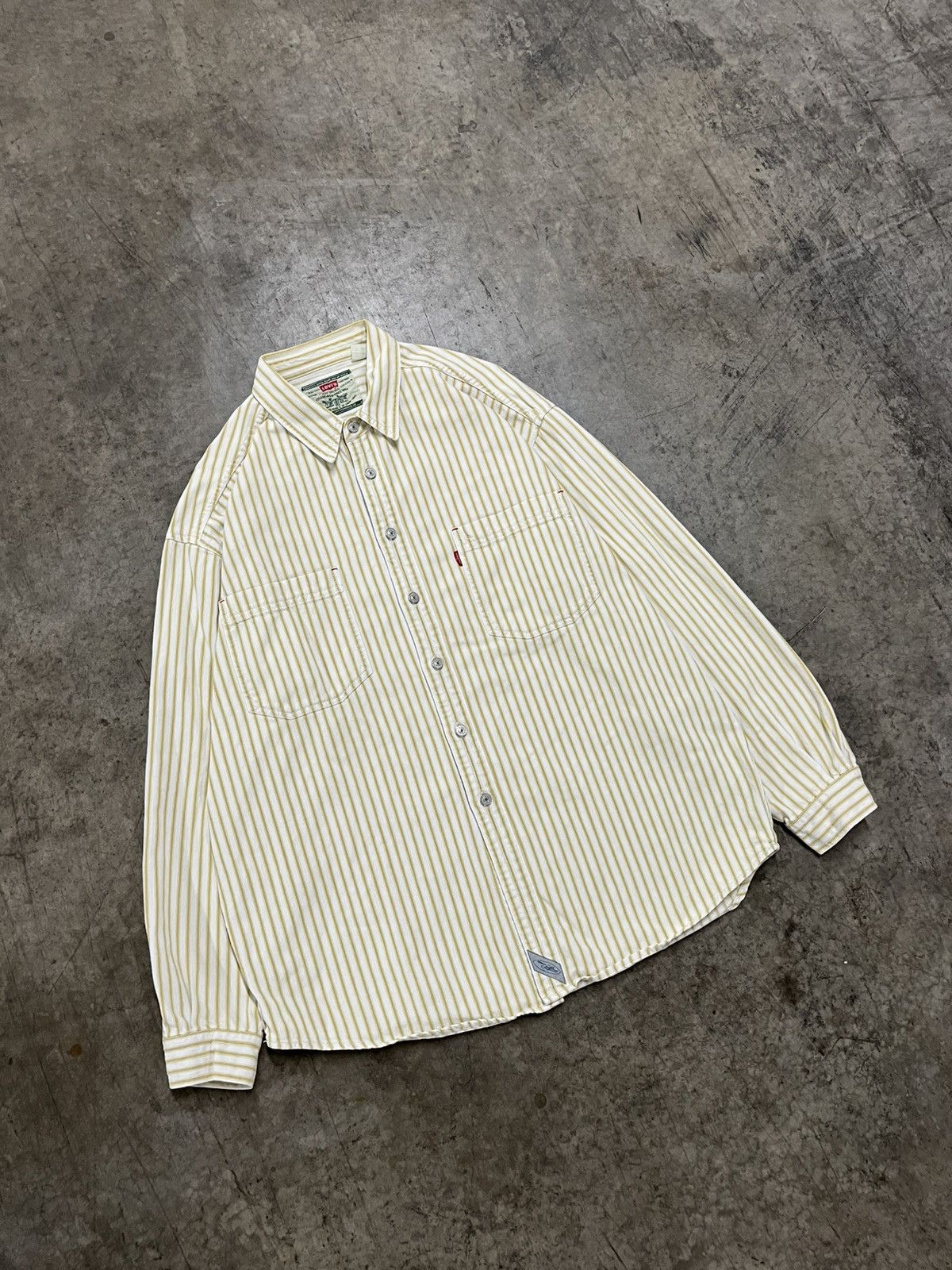 Levi's × Vintage Levi’s stripped heavy cotton preppy look longsleeve rare Size US XL / EU 56 / 4 - 1 Thumbnail