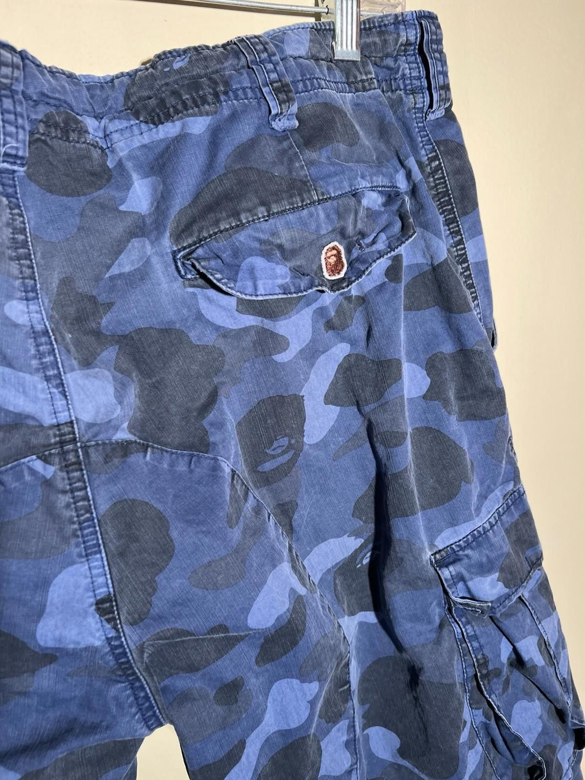 Bape A Bathing Ape BAPE Blue Camo Cargo Shorts L Size US 34 / EU 50 - 6 Thumbnail