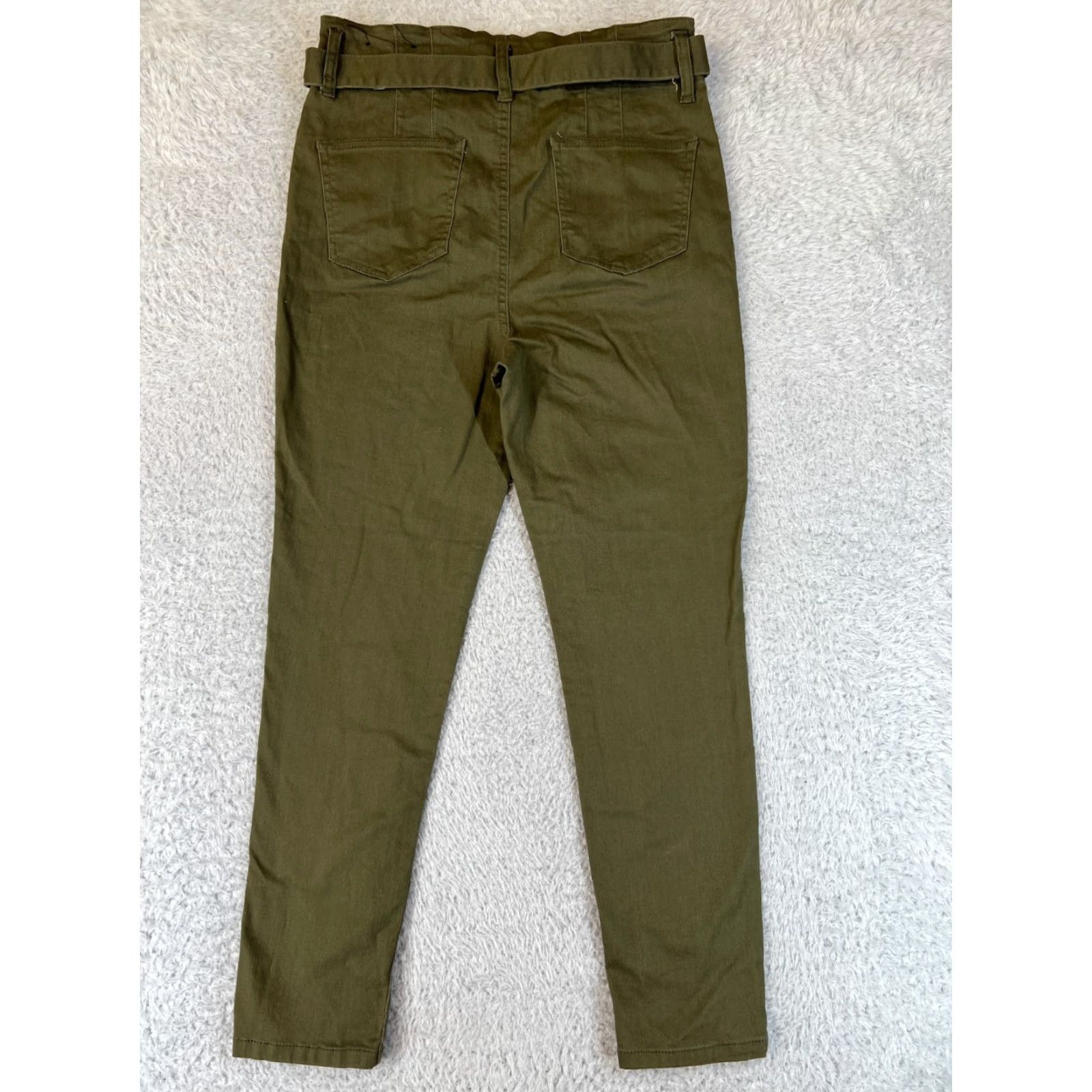 Almost Famous VINTAGE Almost Famous Jeans Womens 11 Green Belted High Rise Skinny Denim 5-Pocket Rise >10.5 in Womens Size 32" / US 10 / IT 46 - 2 Thumbnail