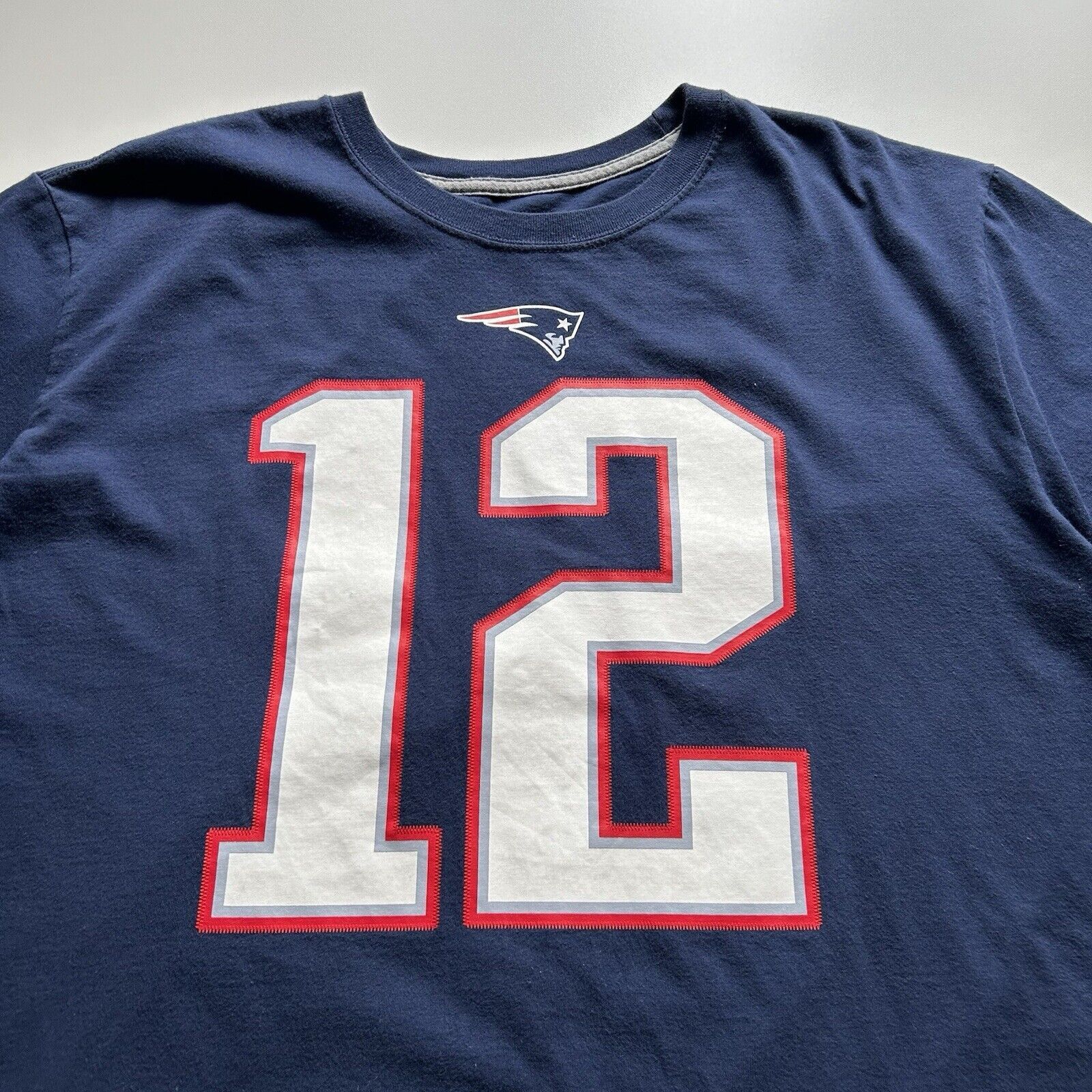 NFL × Nike × Vintage Nike New England Patriots NFL Tom Brady Graphic T Shirt XXL Size US XXL / EU 58 / 5 - 2 Thumbnail