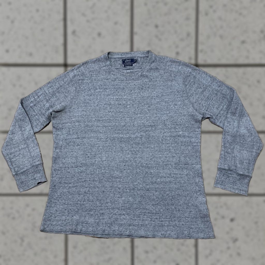 Grayers Grayers Waffle Knit Crewneck Long Sleeve Men XL Gray Spec Skater Raw Hem Capsule Shirt Size US XL / EU 56 / 4 - 1 Thumbnail
