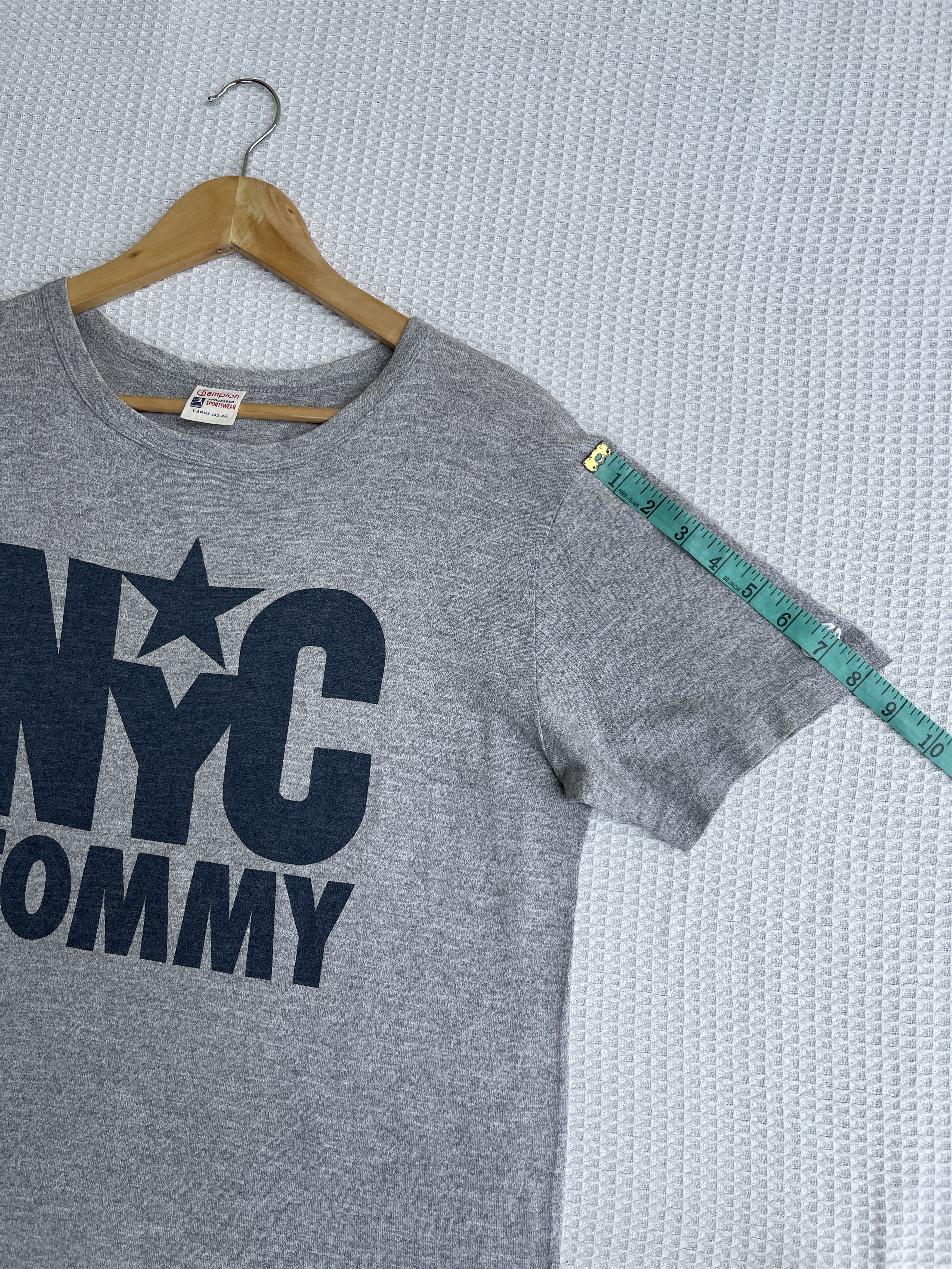 Champion Last Drop🔥Rare🔥Vintage Champion x NYC TOMMY ERD GRUNGE TEE Size US M / EU 48-50 / 2 - 9 Thumbnail