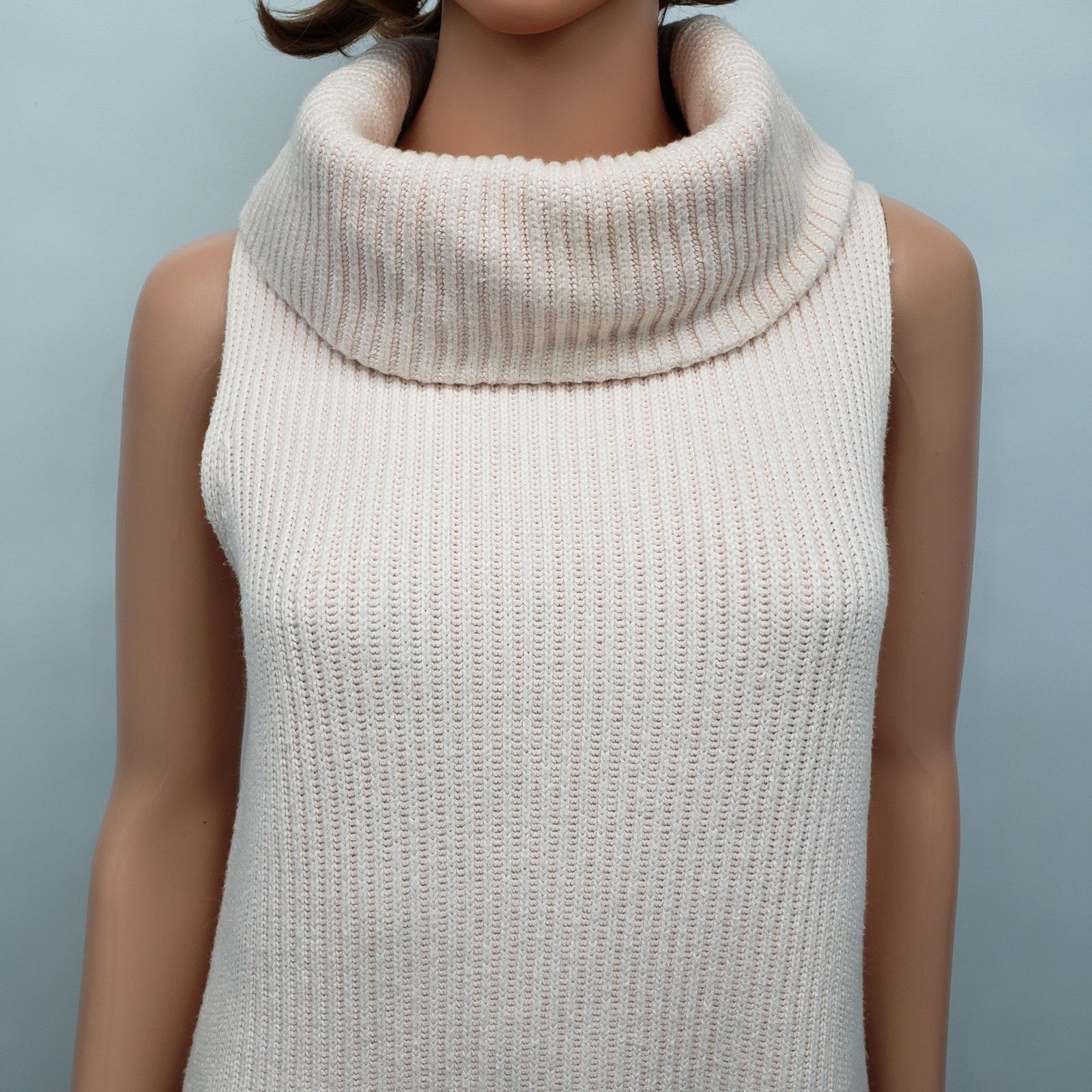 Michael Kors Michael Kors Shaker Sleeveless Cowl neck Turtleneck Sweater Size XS / US 0-2 / IT 36-38 - 4 Thumbnail