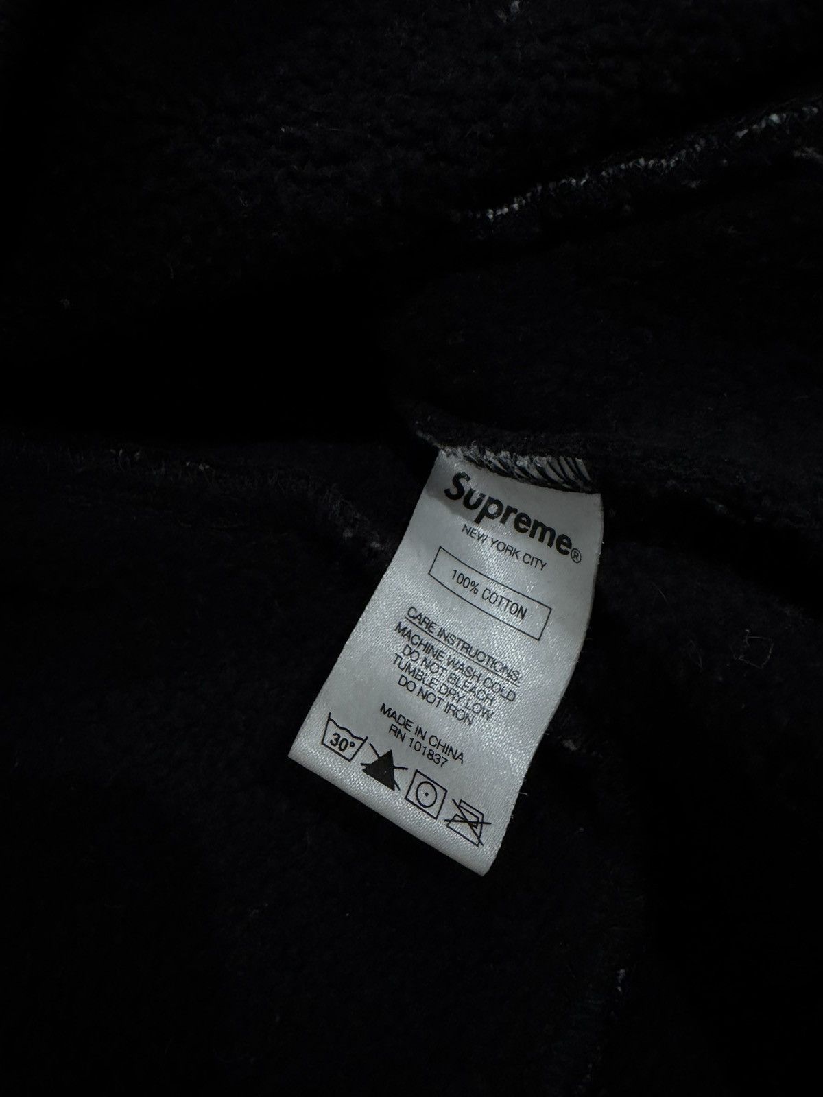 Supreme Supreme Big S Embroidered Hoodie Black White Large Size US L / EU 52-54 / 3 - 8 Thumbnail