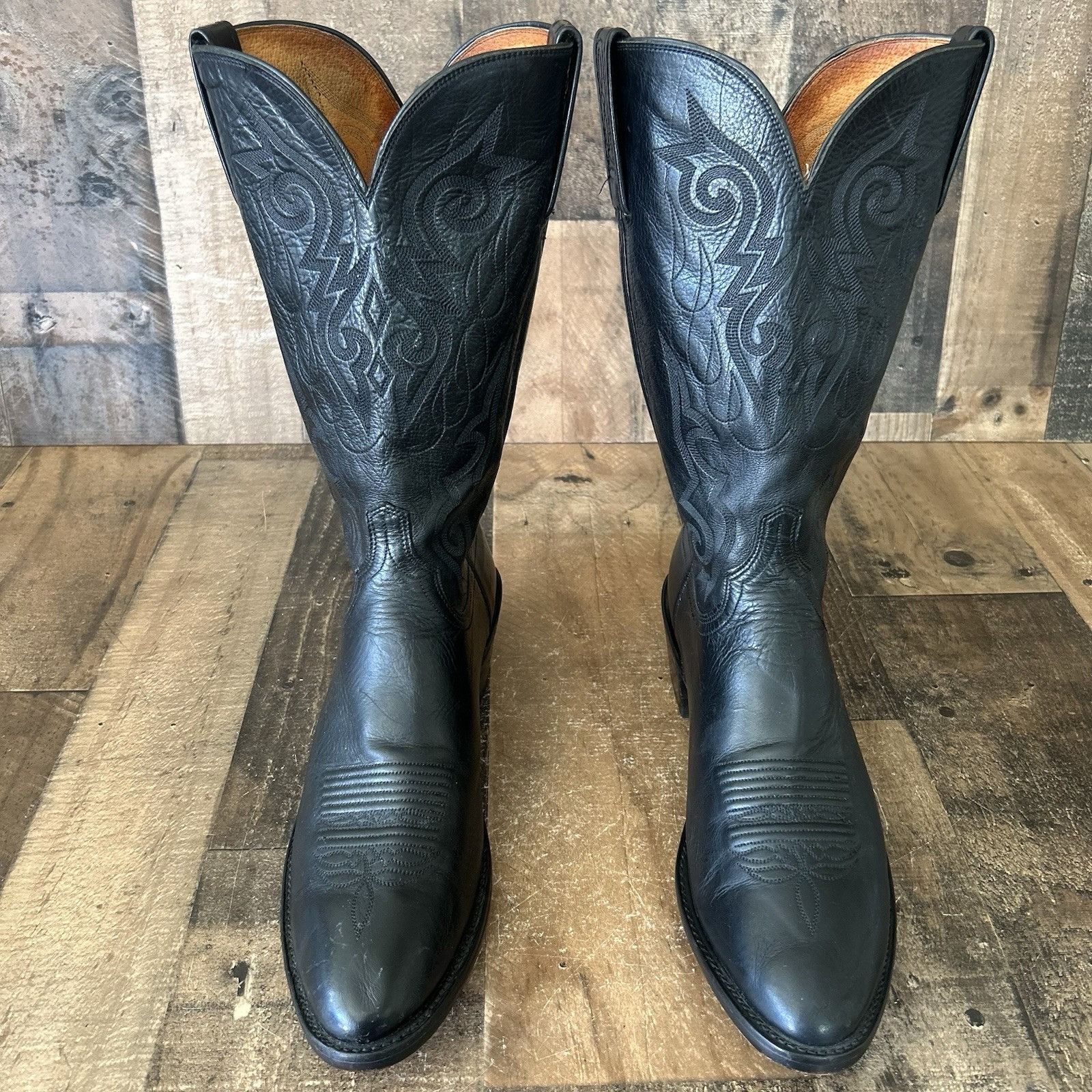 Lucchese Lucchese 1883 Black N7496R4 Western Cowboy Boots Mens 11 D Size US 11 / EU 44 - 1 Thumbnail