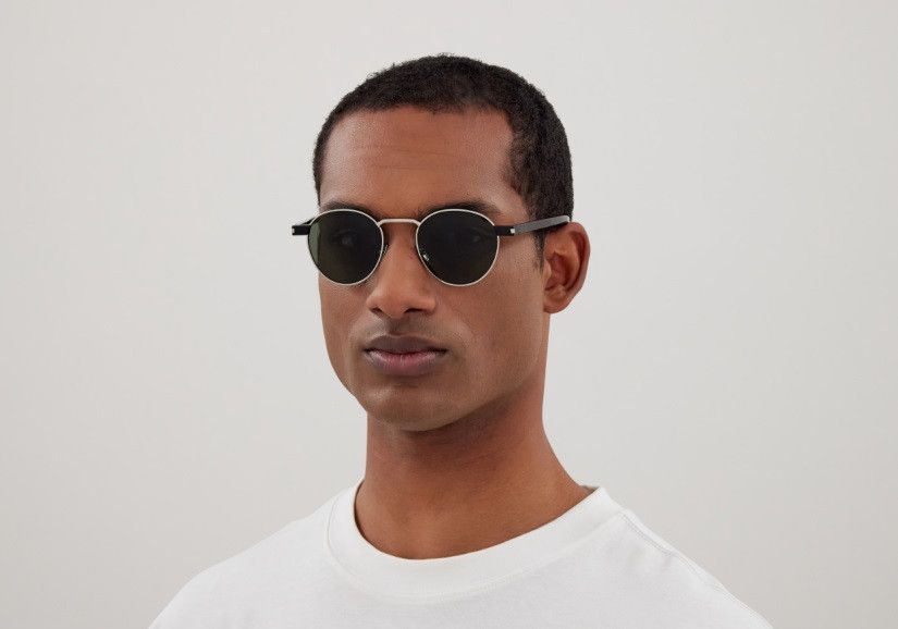 Yves Saint Laurent NEW Saint Laurent SL707 002 Oval Unisex Sunglasses Size ONE SIZE - 4 Thumbnail
