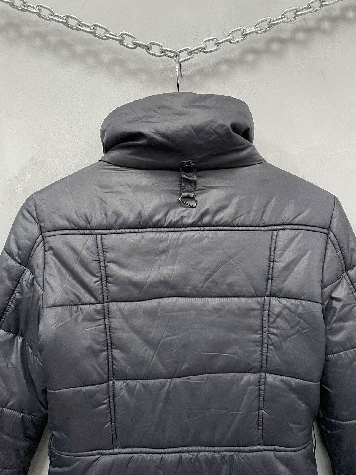 Diesel Diesel Black Puffer Jacket Biker Zipper Style Y2K Goth Size S / US 4 / IT 40 - 11 Thumbnail