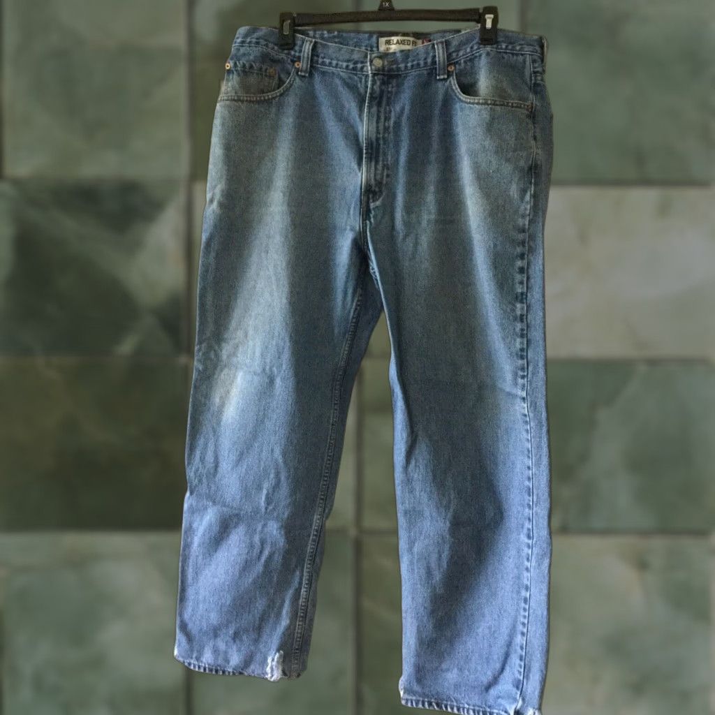 Levi's Levi's 550 Relaxed Fit Denim Jeans 42x32 Medium Wash Blue Mens Size US 42 / EU 58 - 1 Thumbnail