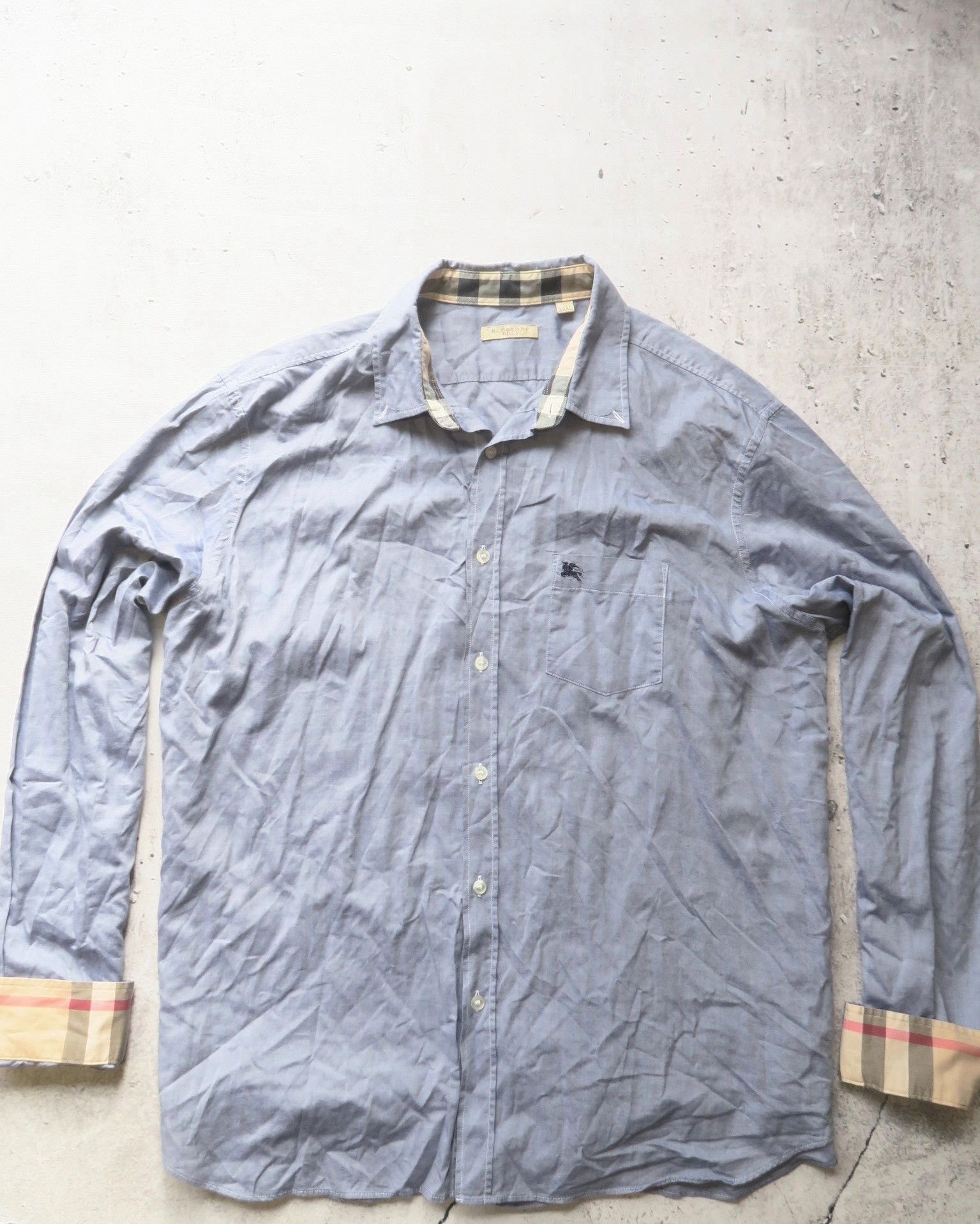 image of Burberry Shirt 3Xl in Blue, Men's (Size 2XL)