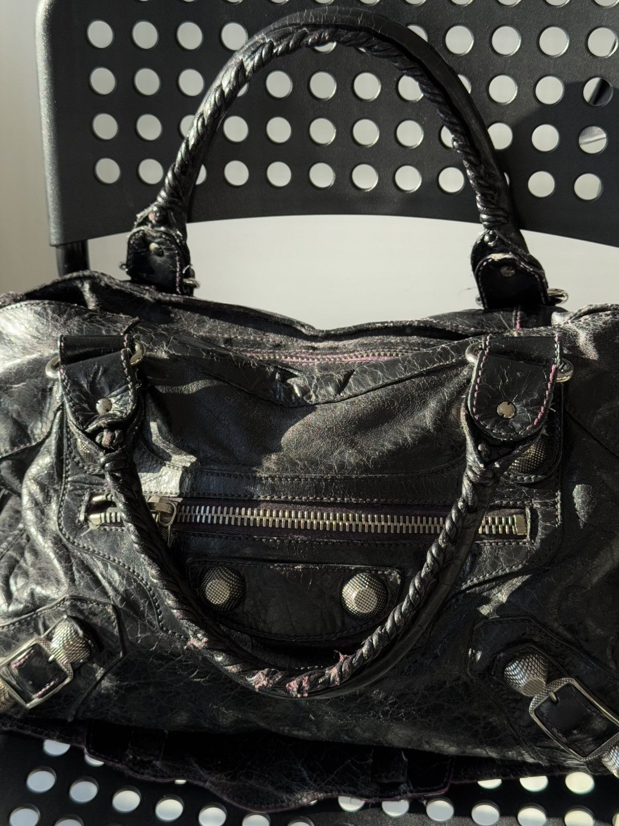バッグ 00s BALENCIAGA leather hand bag y2k BALENCIAGA Doctor Bag Vintage 2000's | 2006 Black Patent
