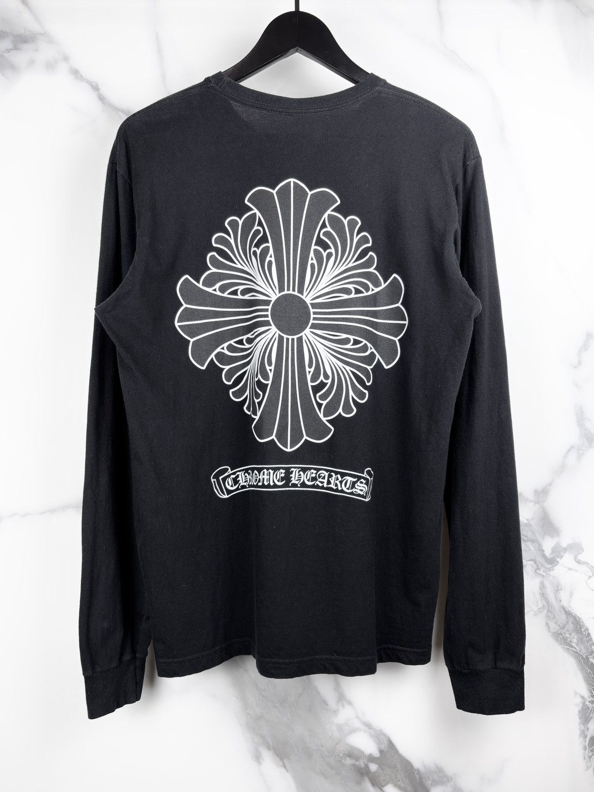 Chrome Hearts Chrome Hearts Vintage Plus Cross Logo Longsleeve Tshirt Size US L / EU 52-54 / 3 - 1 Thumbnail