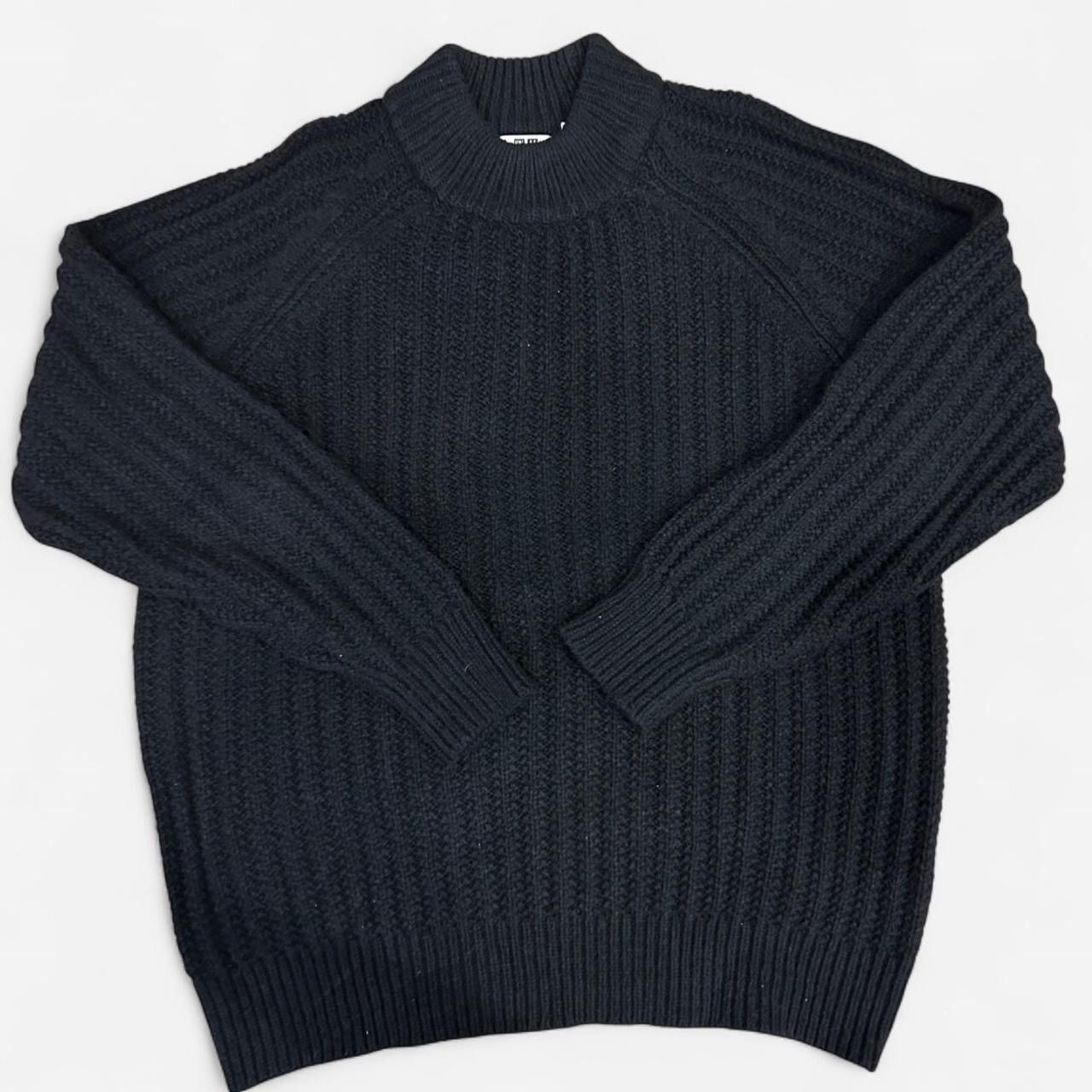 Uniqlo Uniqlo Black Cable Knit Sweater Size US M / EU 48-50 / 2 - 1 Thumbnail