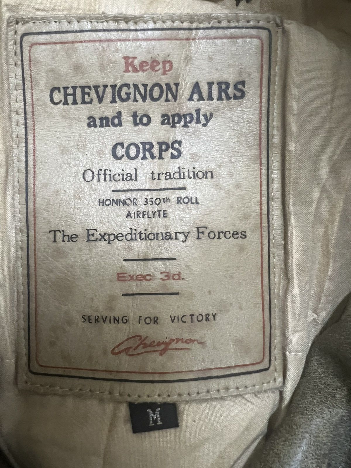 Chevignon Leather flight jacket CHEVIGNON ROLL AIRFLYTE. (GJ36) Size US M / EU 48-50 / 2 - 2 Thumbnail