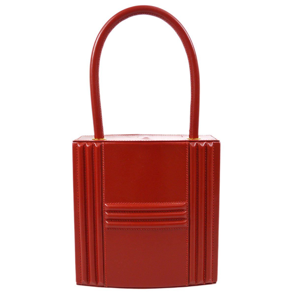 image of Hermes 1993 Cadena Kelly Box Calf Rouge Vif 20857 in Black, Women's