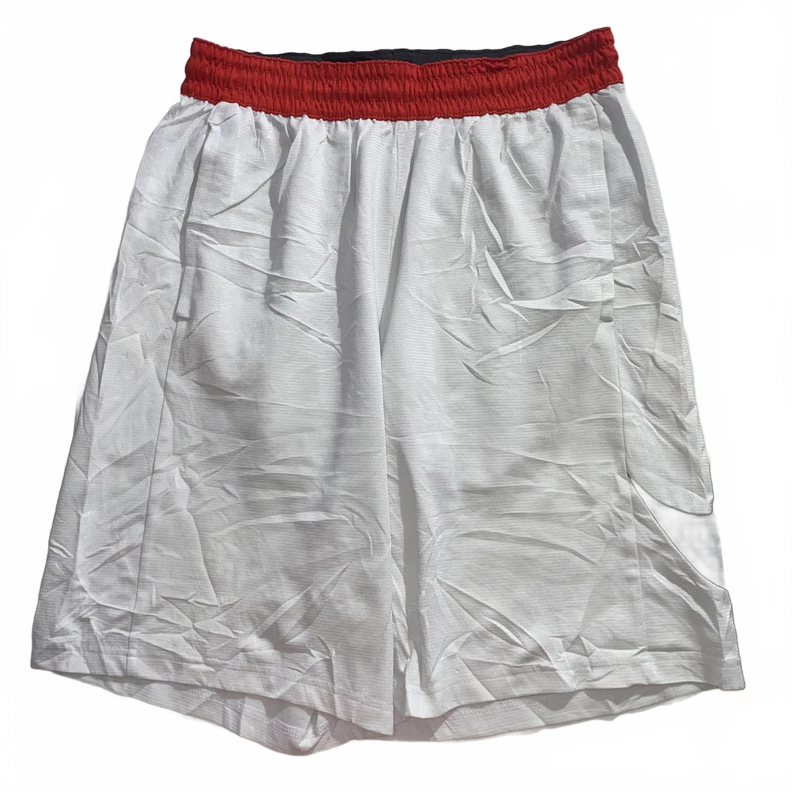 Nike Nike M White Basketball Shorts Red Big Swoosh Vintage Size US 32 / EU 48 - 2 Thumbnail