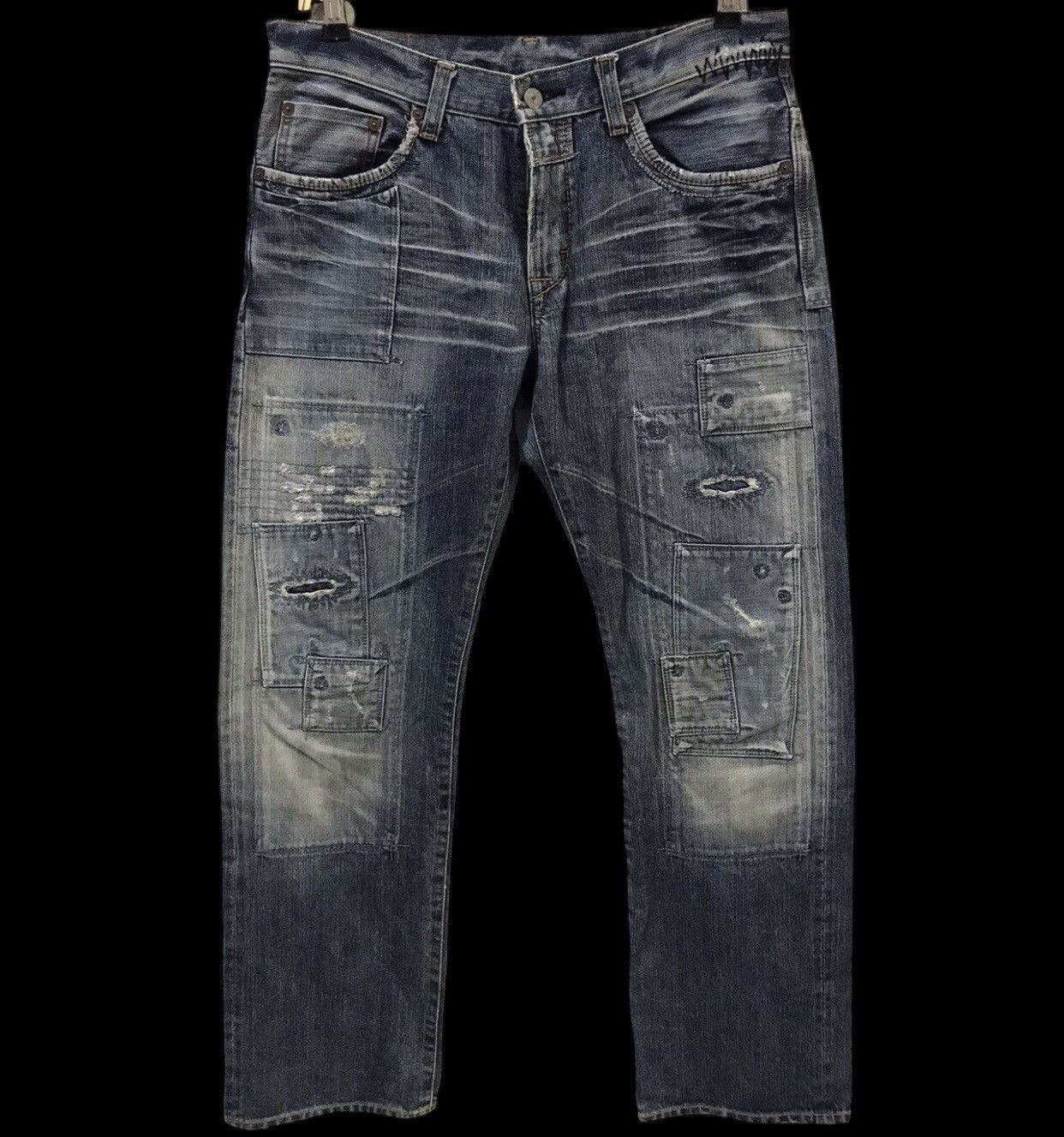 Japanese Brand 💥BORO💥BARTACK Japan Boro Sashiko Selvedge Distressed Denim Size US 32 / EU 48 - 1 Thumbnail
