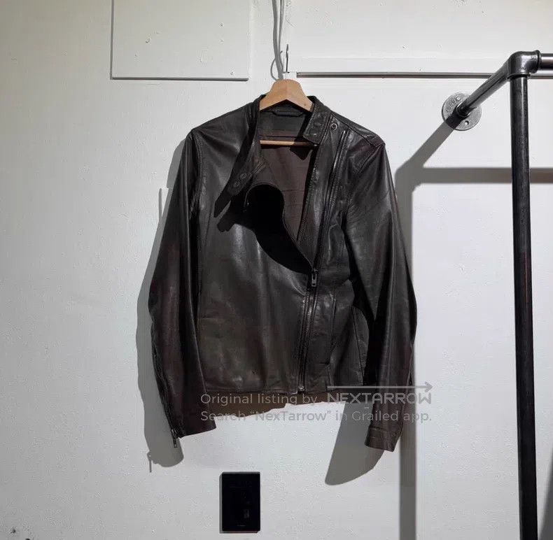 Maison Margiela Maison Margiela Diagonal zipper leather jacket Size US S / EU 44-46 / 1 - 1 Thumbnail