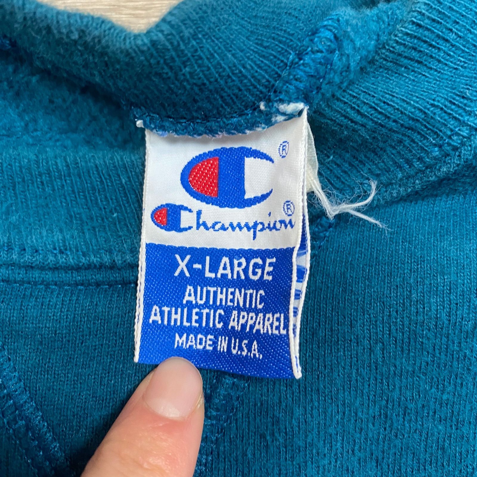 Champion × Vintage VTG 90s Champion Script Logo Crew Sweatshirt XL Loungewear Size US XL / EU 56 / 4 - 4 Thumbnail