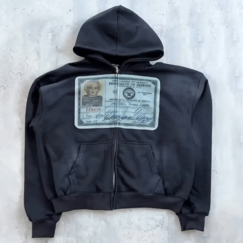 Japanese Brand Gothic Retro Fashion Printing Oversized Zipper Hoodies Size US XL / EU 56 / 4 - 7 Thumbnail