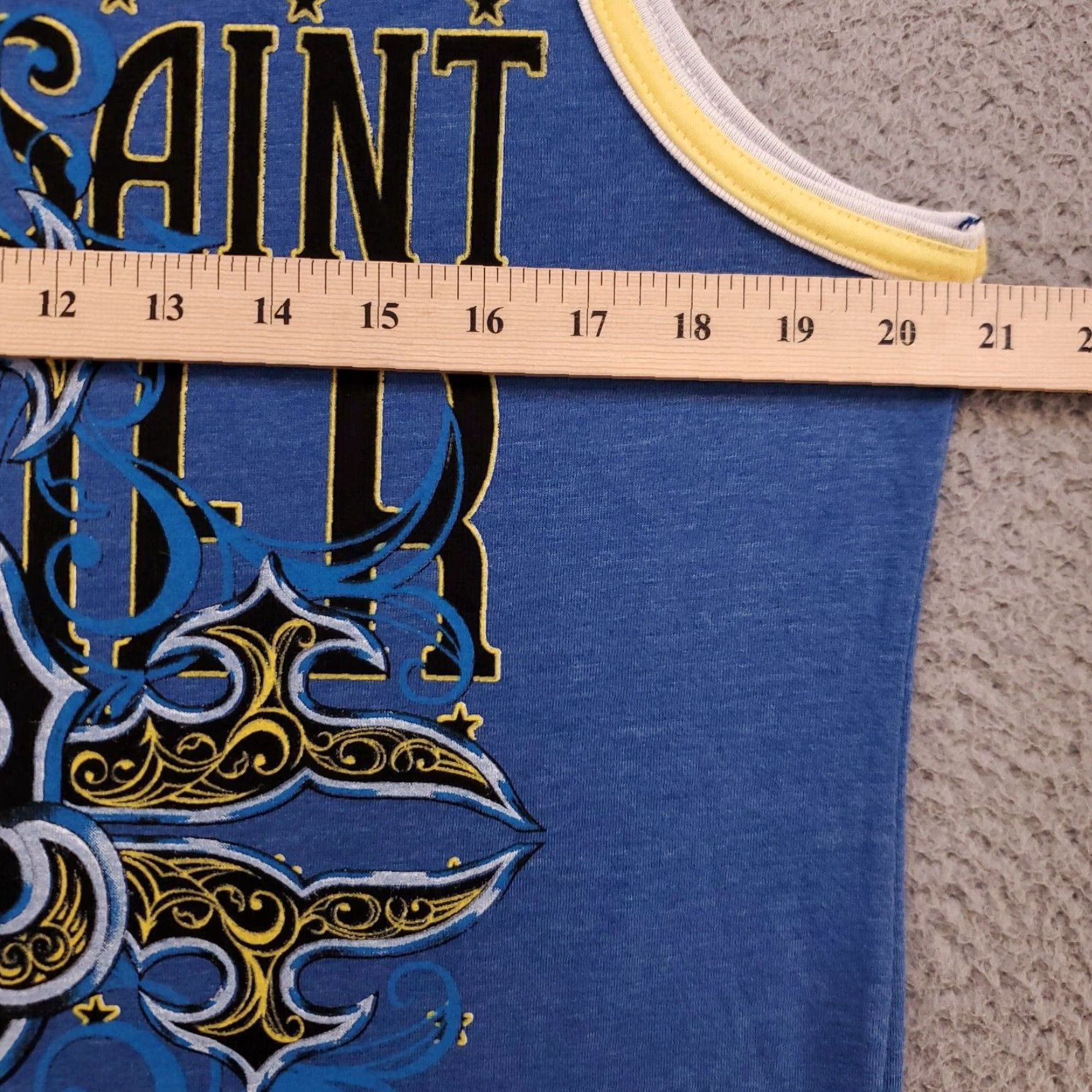 Vintage Xzavier AXR Muscle Shirt Mens XL Tank Top Blue Y2K Patrion Saint Spellout Cross Size US XL / EU 56 / 4 - 4 Thumbnail