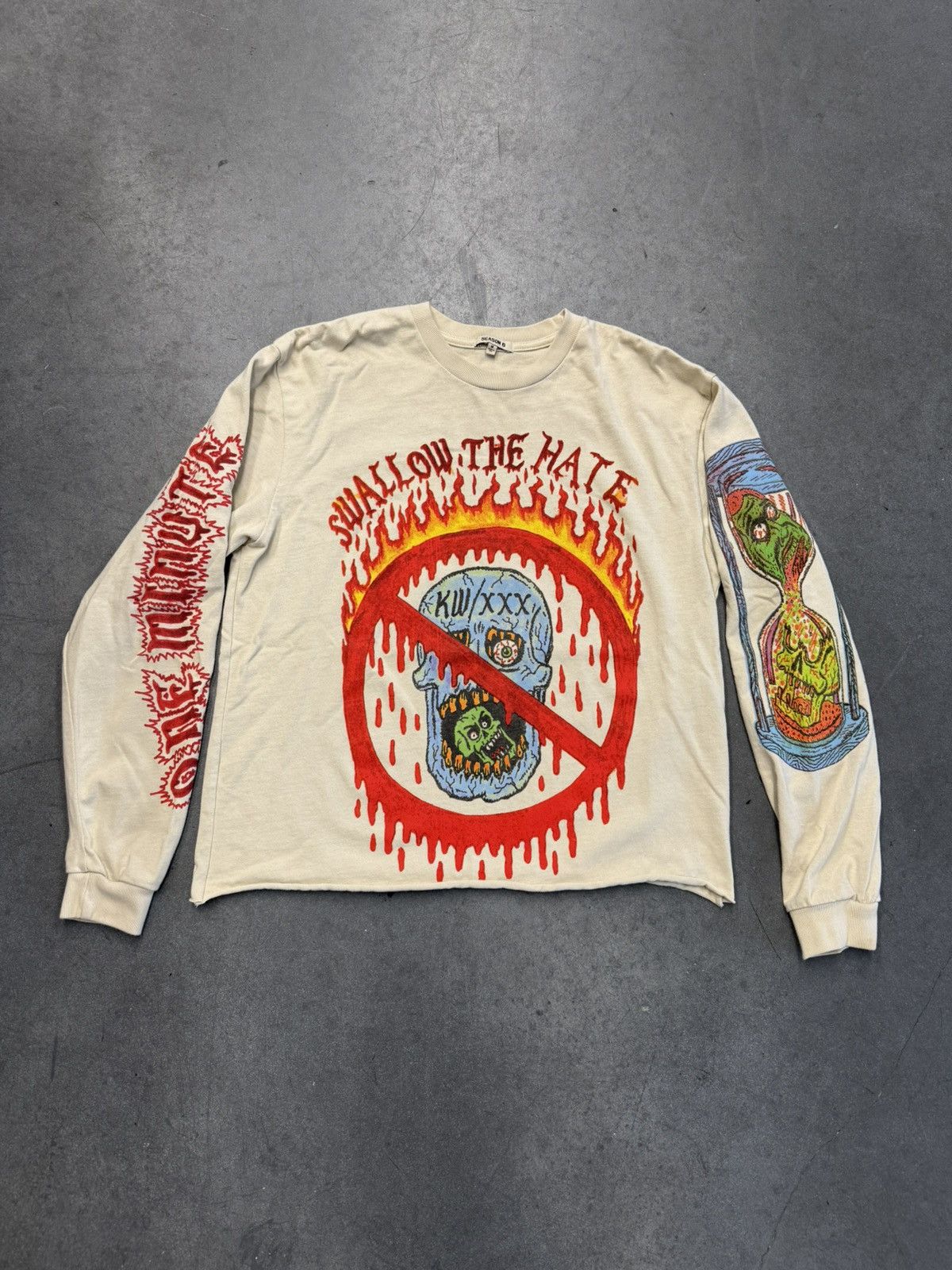 Yeezy FW18 Season 6 XXXTentacion Swallow The Hate Long Sleeve Tee Size US M / EU 48-50 / 2 - 1 Thumbnail
