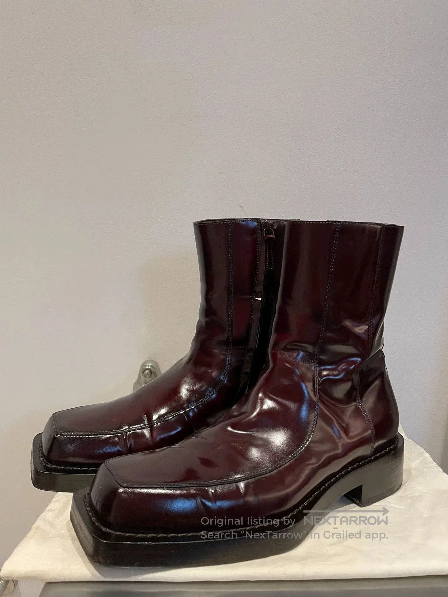 Balenciaga Brown Square Toe Ankle Boots Size 7. Size US 7 / EU 40 - 1 Thumbnail