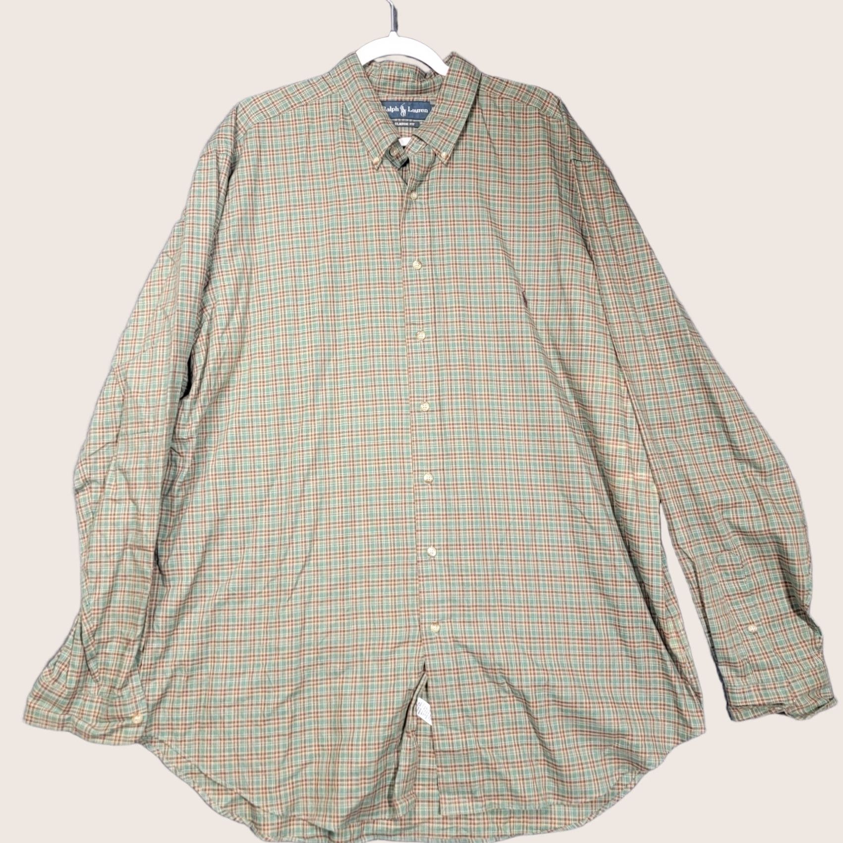 Ralph Lauren Ralph Lauren Men's Classic Fit Plaid Button-Down Shirt XLT Tall Preppy Shirt Size US XL / EU 56 / 4 - 1 Thumbnail
