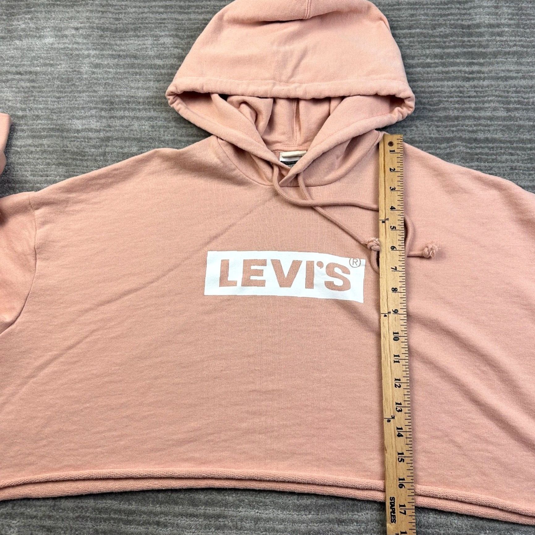 Levi's VINTAGELevi's Sweater Womens M Pink Oversized Crop Hoodie Long Sleeve Logo Size M / US 6-8 / IT 42-44 - 7 Thumbnail