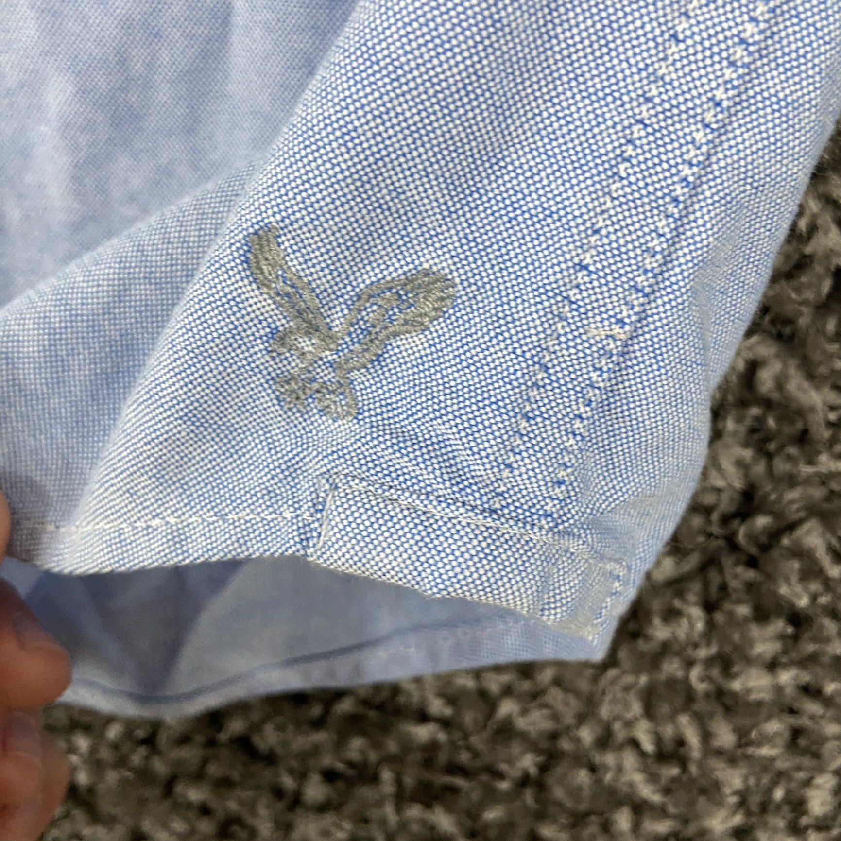American Eagle Outfitters American Eagle Outfitters Shirt Men's M Blue Button-Up Long Sleeve Size US M / EU 48-50 / 2 - 2 Thumbnail