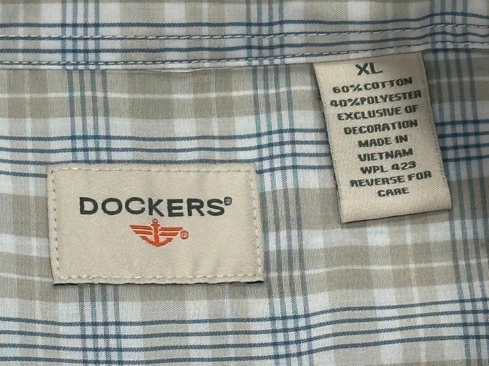 Dockers Dockers Cotton/Polyester Button Up Men's Brown XL Size US XL / EU 56 / 4 - 3 Thumbnail
