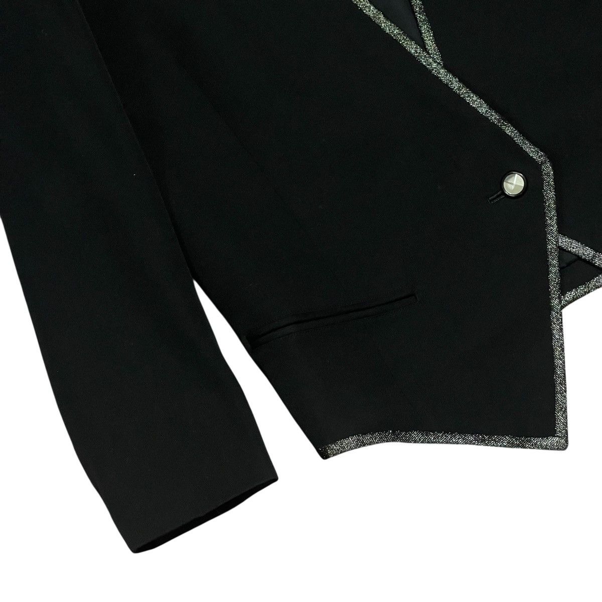 Paco Rabanne Vtg Paco Rabanne Paris V-neckline Silver Trim Outline Jacket Size M / US 6-8 / IT 42-44 - 9 Thumbnail