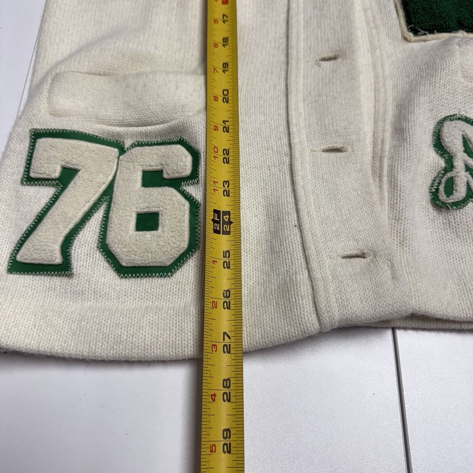 Vintage Vintage 70’s Heavy Knit Varsity Cardigan Sweater Size 44 Wom Size L / US 10 / IT 46 - 17 Thumbnail