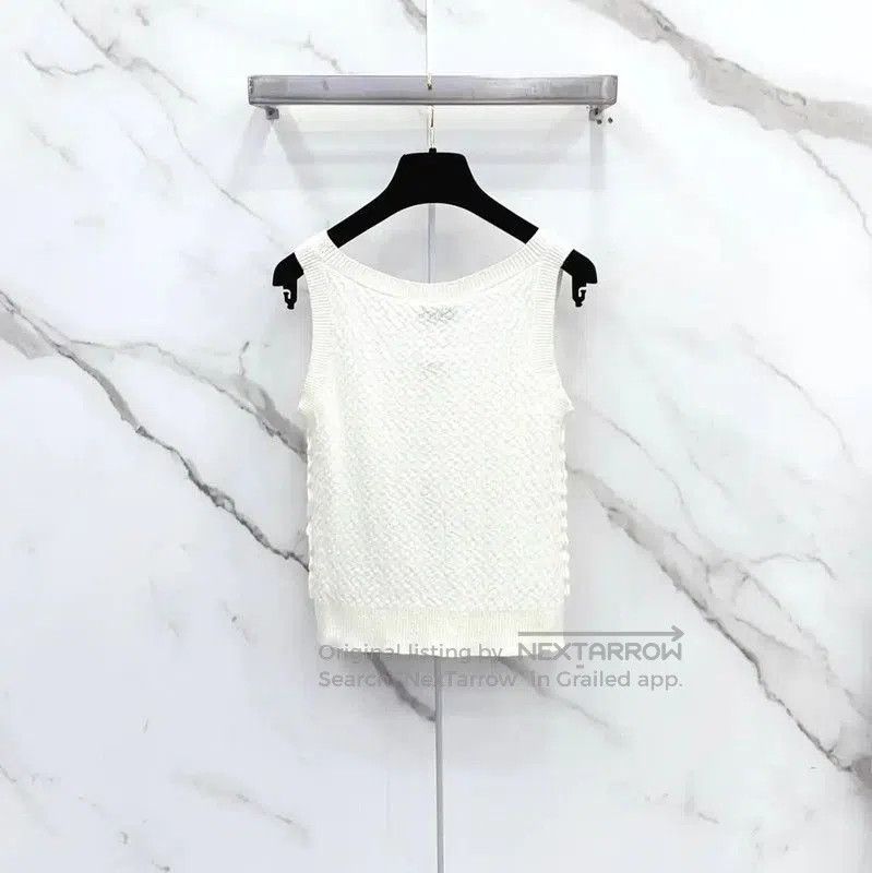 Chanel Chanel White Cashmere Women's T-Shirt . Size S / US 4 / IT 40 - 1 Thumbnail