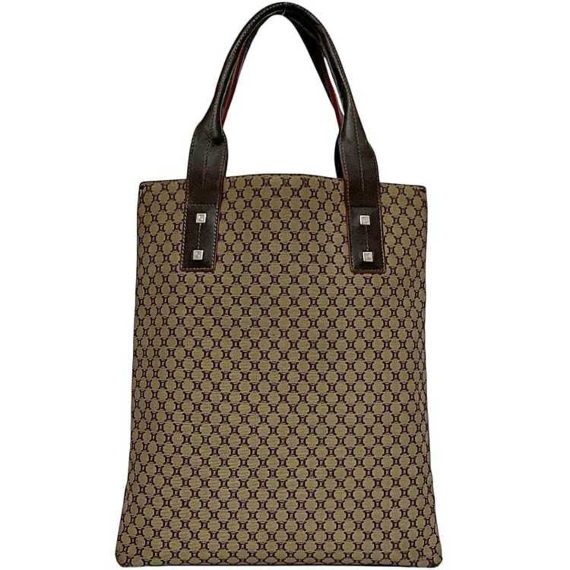 Celine Celine Tote Bag ec-24691 Beige Brown Macadam Nylon Leather ST 00/36 CELINE A4 Men's and Women's Canvas Size ONE SIZE - 1 Thumbnail