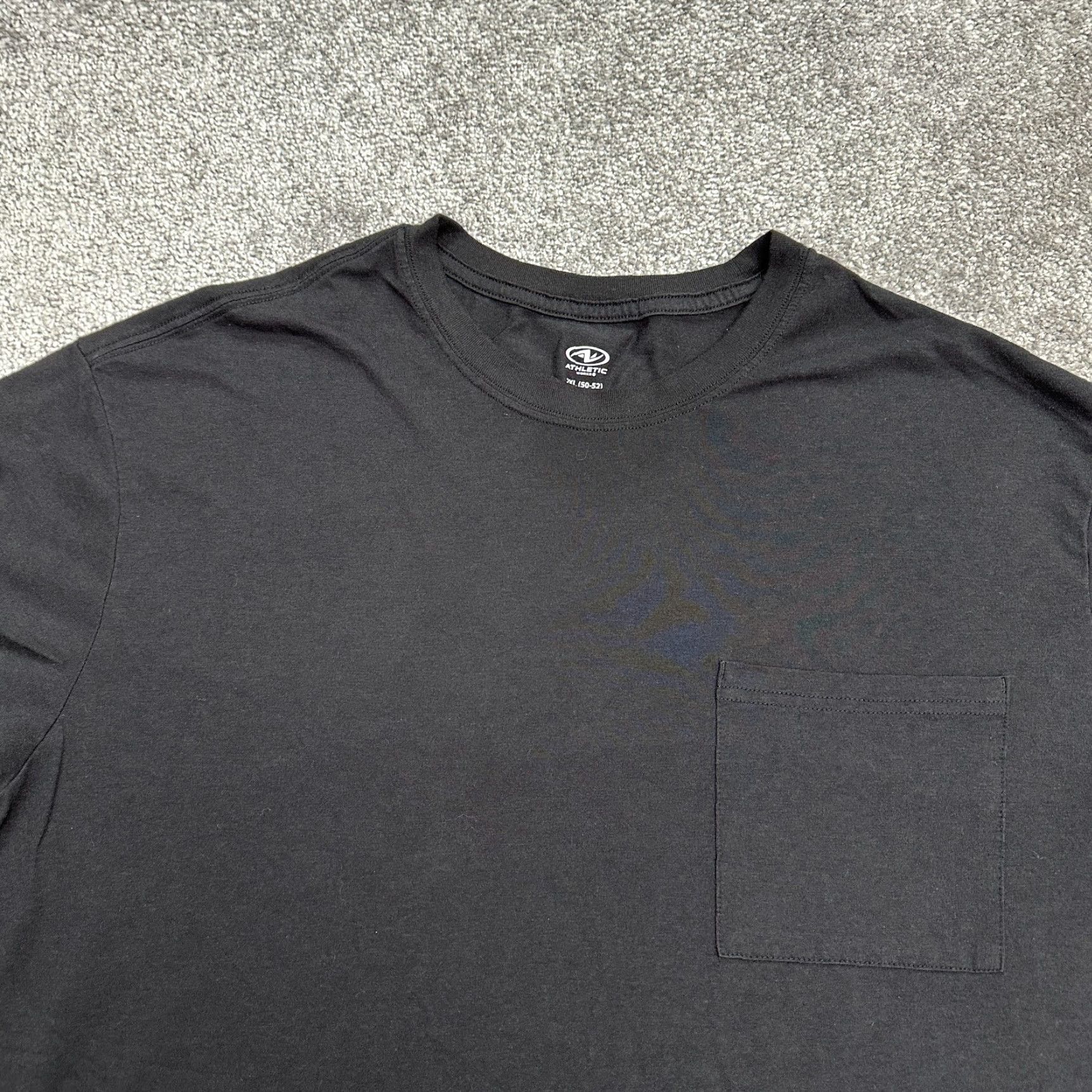 Athletic Works Athletic Works T-Shirt Basic Tee Mens 2XL Black Short Sleeve Crew Neck Casual Top Size US XXL / EU 58 / 5 - 3 Thumbnail