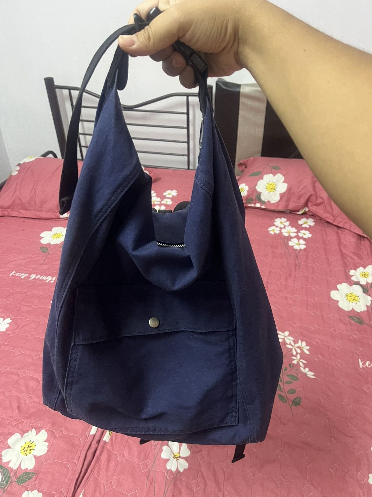 Margaret Howell MHL Margaret Howell 2 Way Rucksack Navy Canvas Size ONE SIZE - 12 Thumbnail