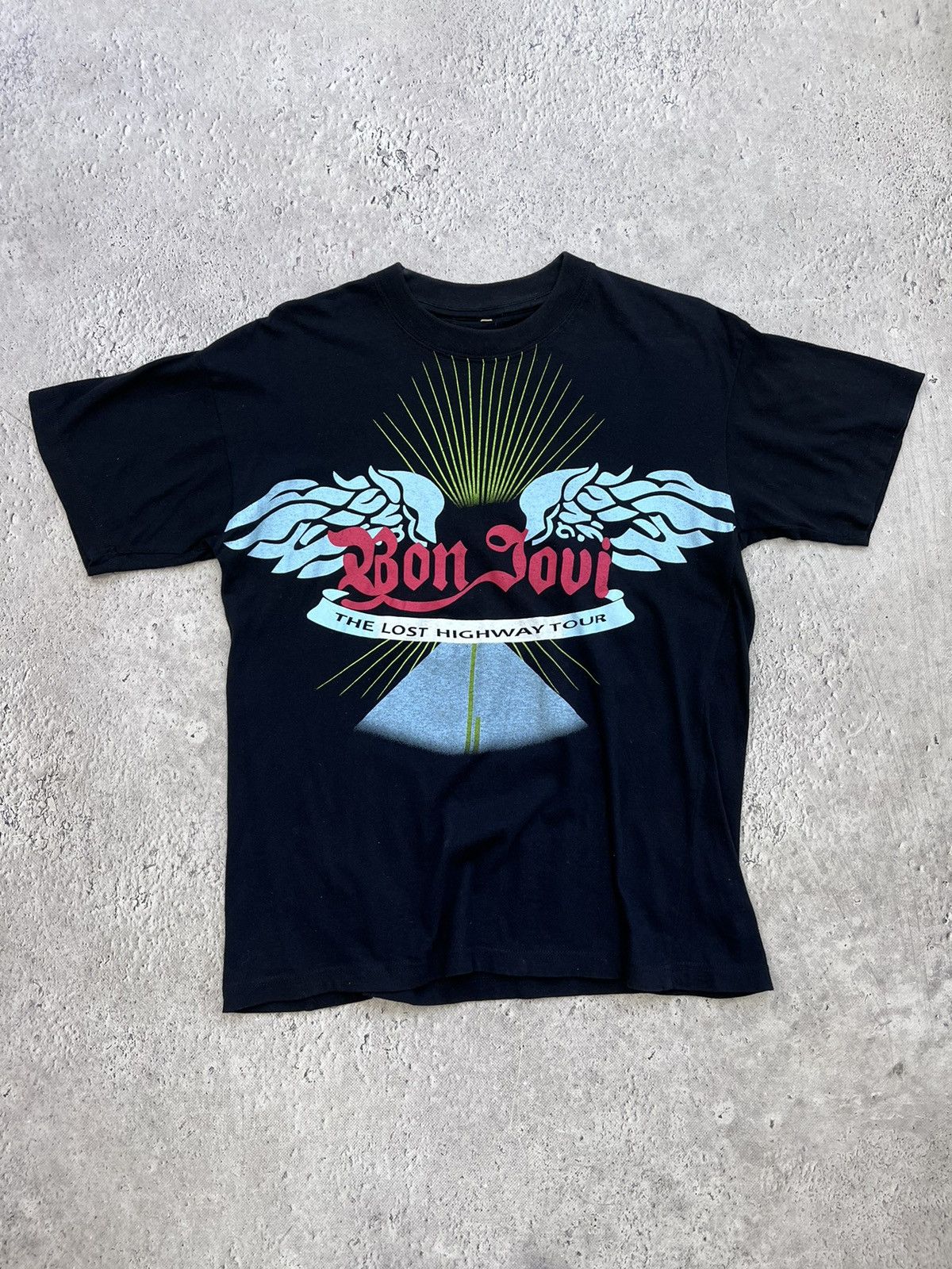 VINTAGE BON JOVI EUROPEAN TOUR 2008 T-Shirt Long Sleeve